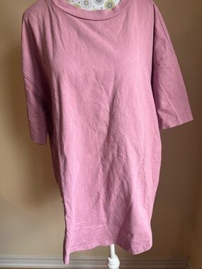 Soft Pink Oversized Gap Tee